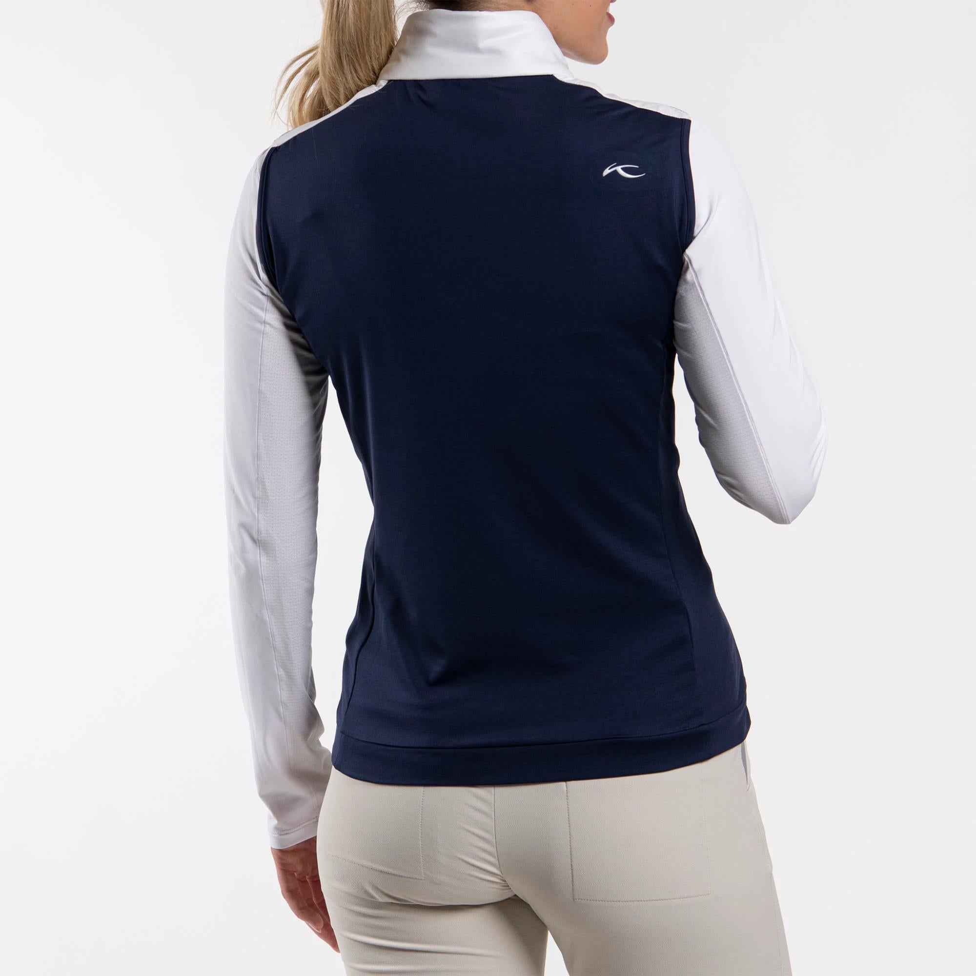 KJUS Retention Ladies Insulated Golf Vest White/Atlanta Blue